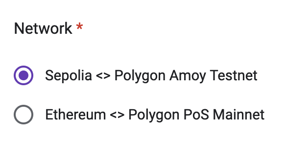 Submit mapping request - Polygon Developer Docs