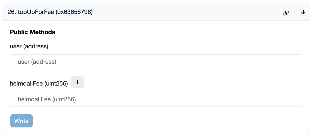 Figure: Top up Heimdall fee