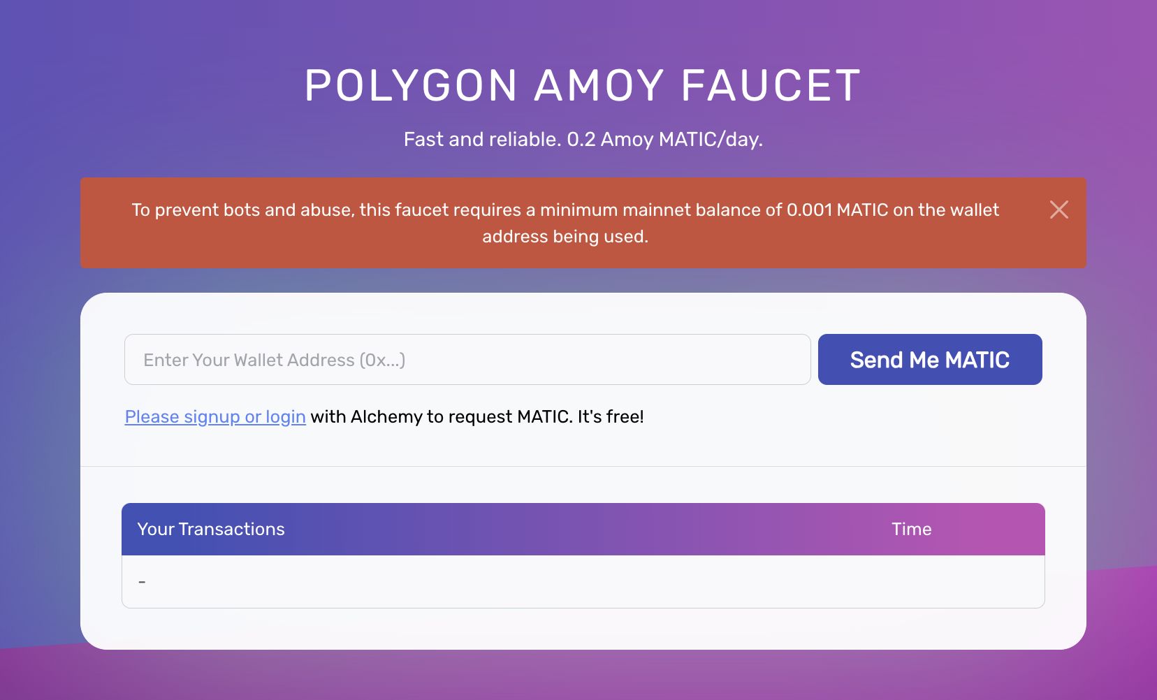 Test token faucets - Polygon Developer Docs
