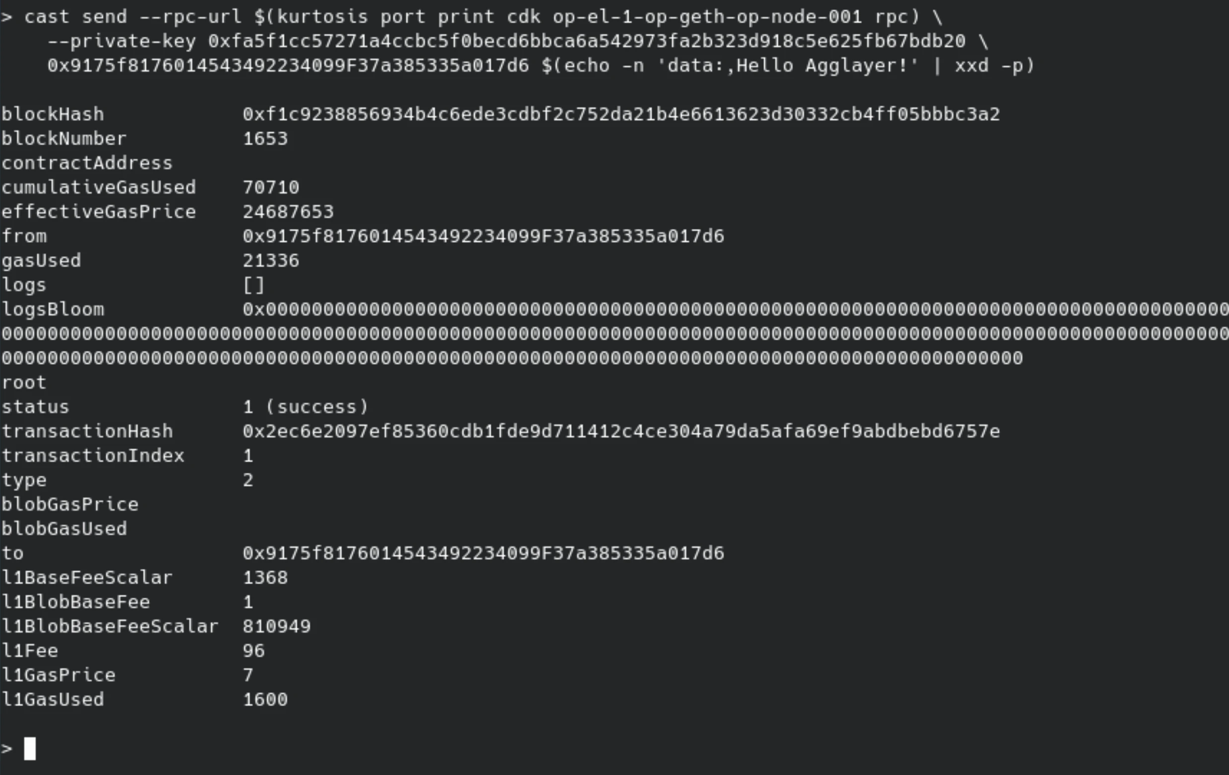 Kurtosis service output