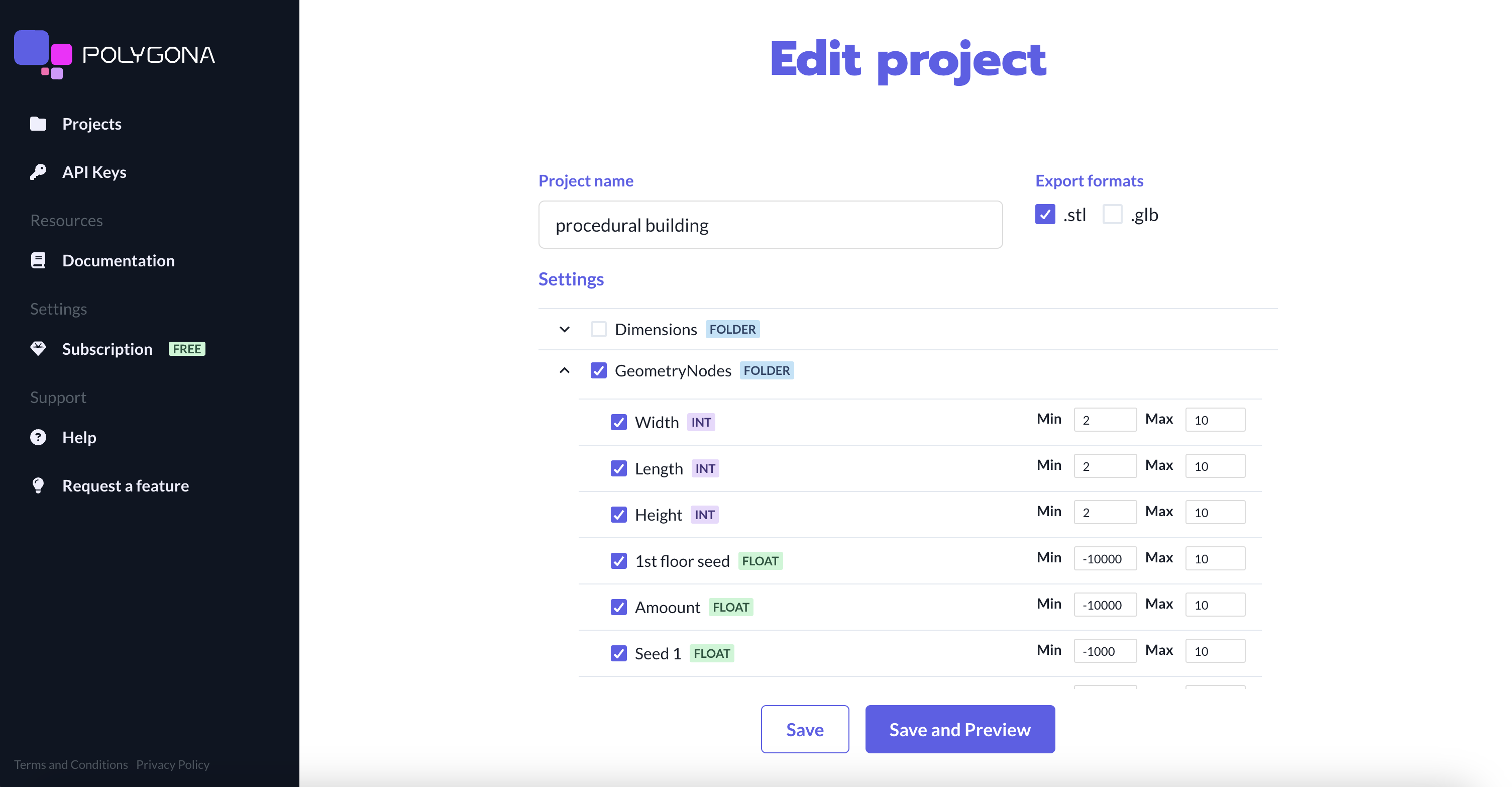 Polygona Edit Project