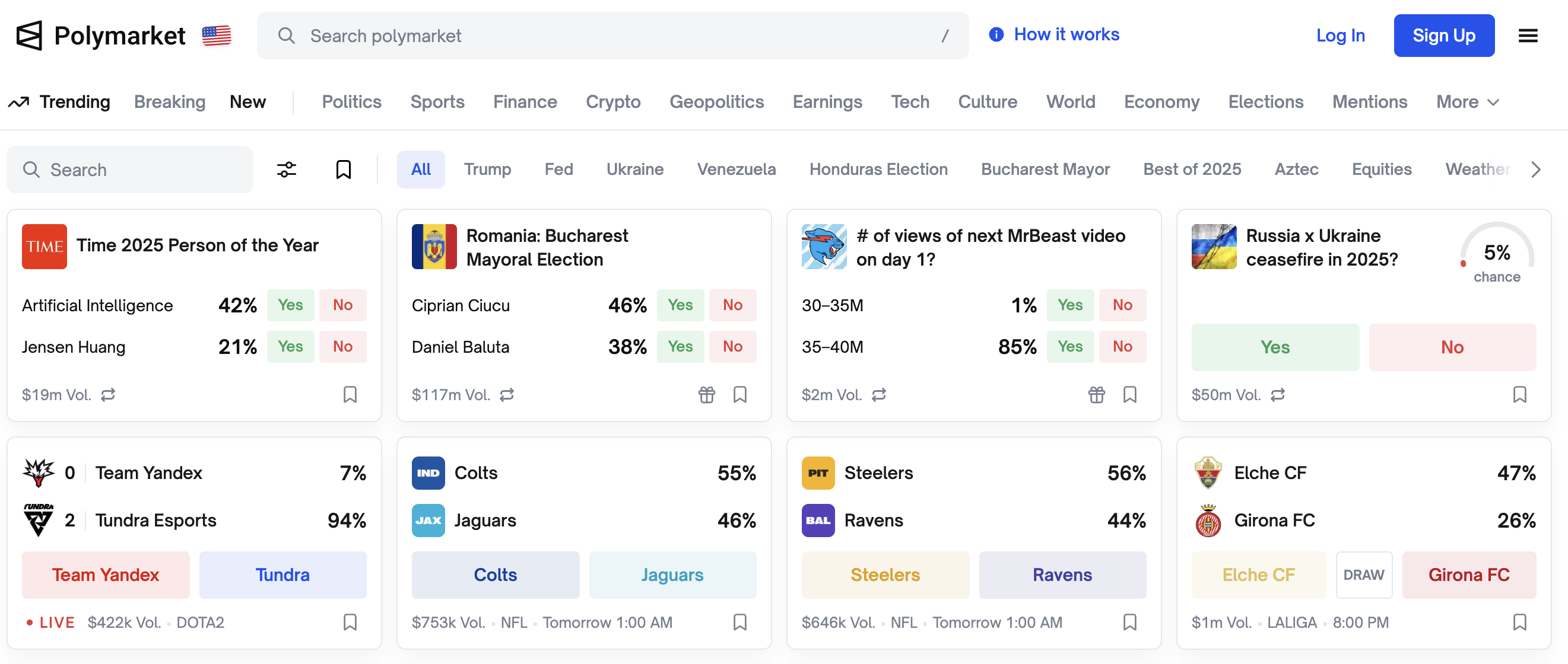 Polymarket 註冊按鈕位置