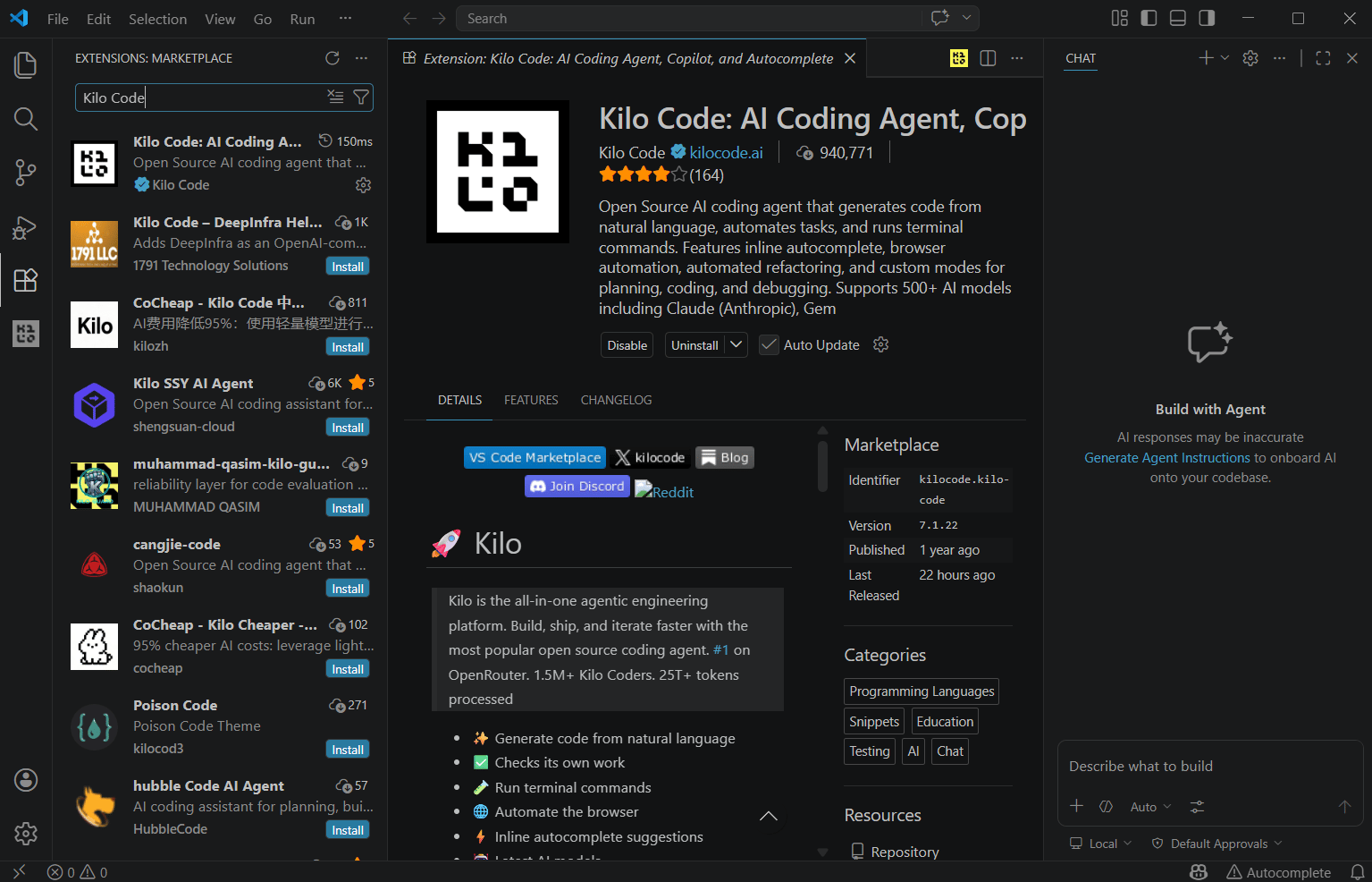 Kilo Code (VS Code / PyCharm) - Polza.ai