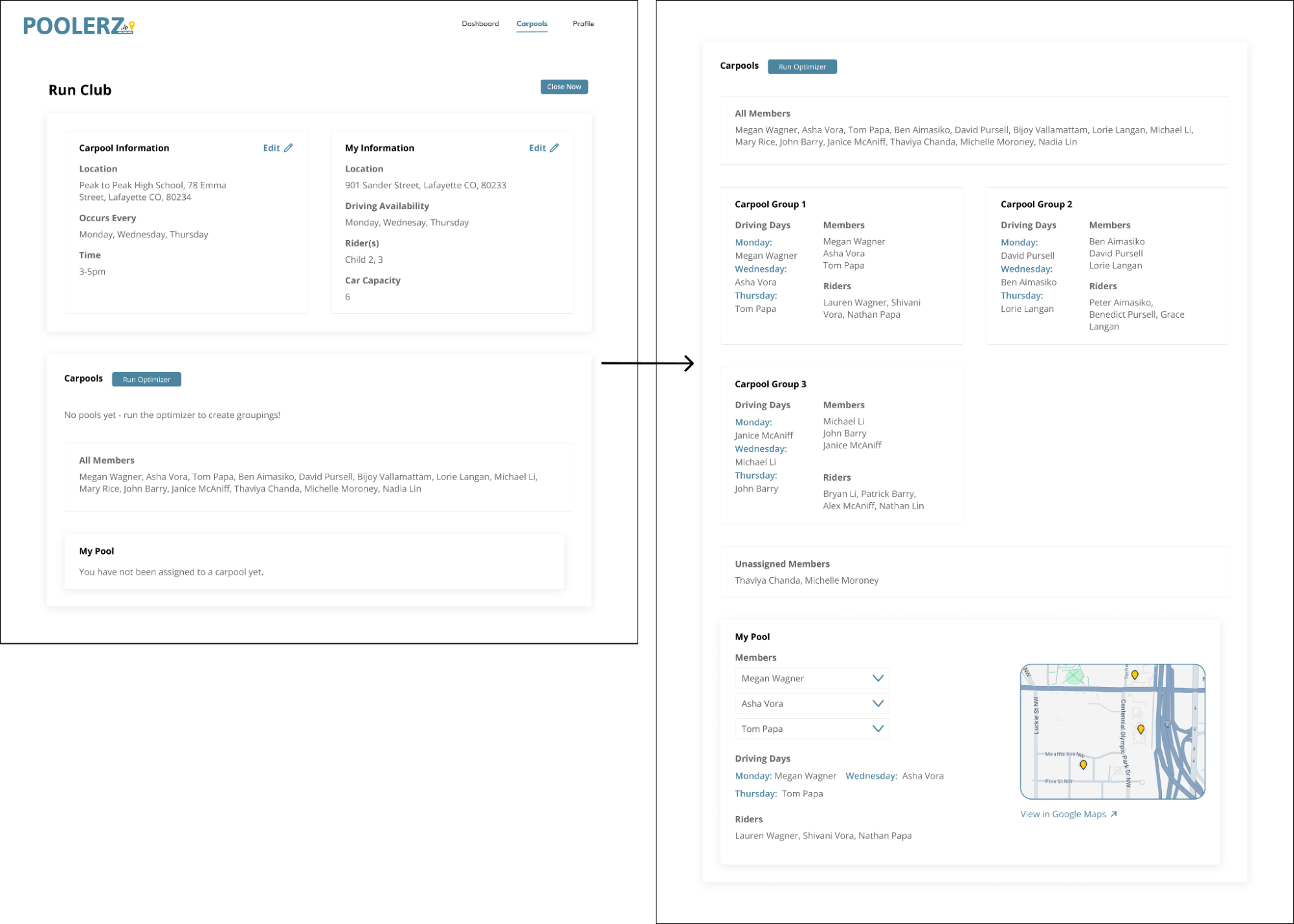 Carpool Information Page I