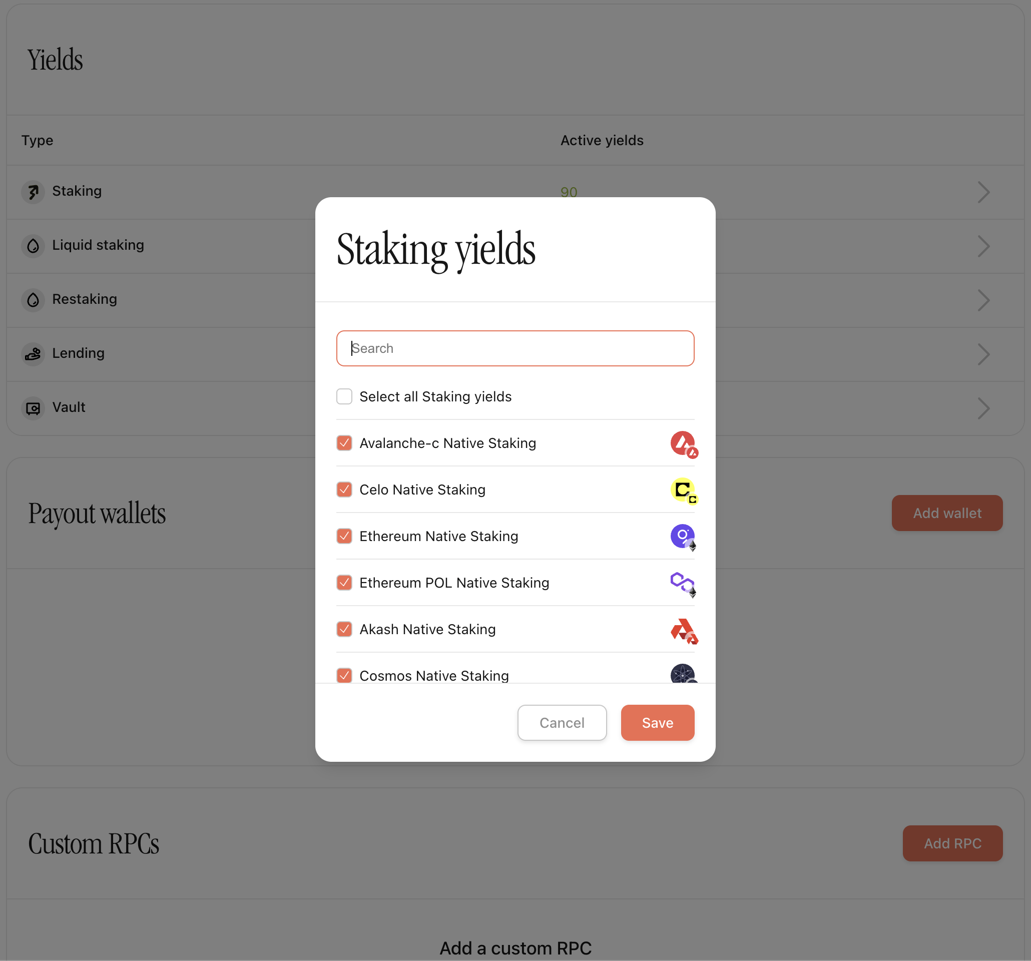 Yield.xyz Staking Yields
