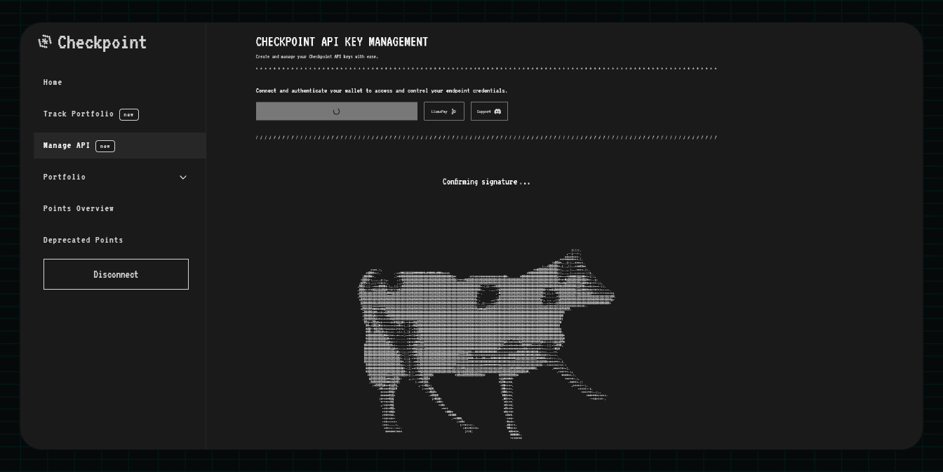 Checkpoint API dashboard screenshot, light theme