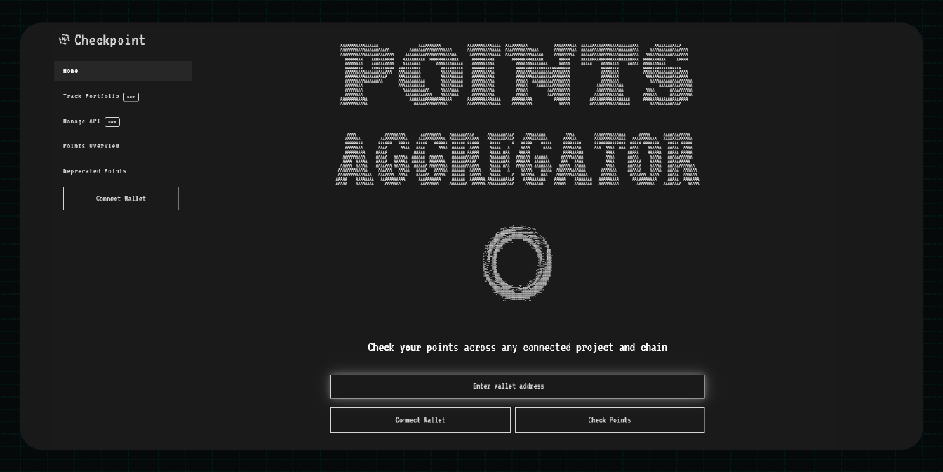 Checkpoint Aggregator application screenshot, dark theme