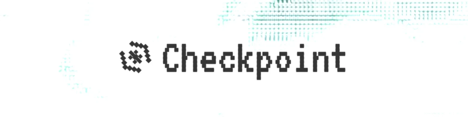 Checkpoint Exchange header ascii webp video with logo, light theme