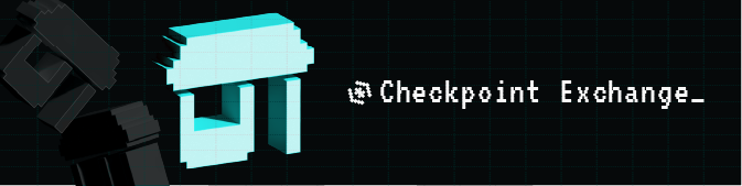 Checkpoint Exchange title image, dark theme