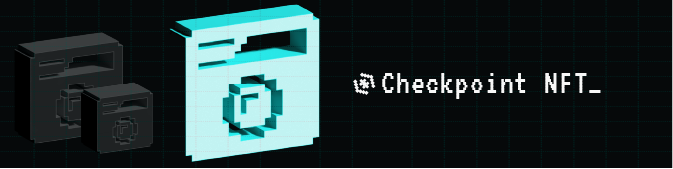 Checkpoint NFT title, dark theme