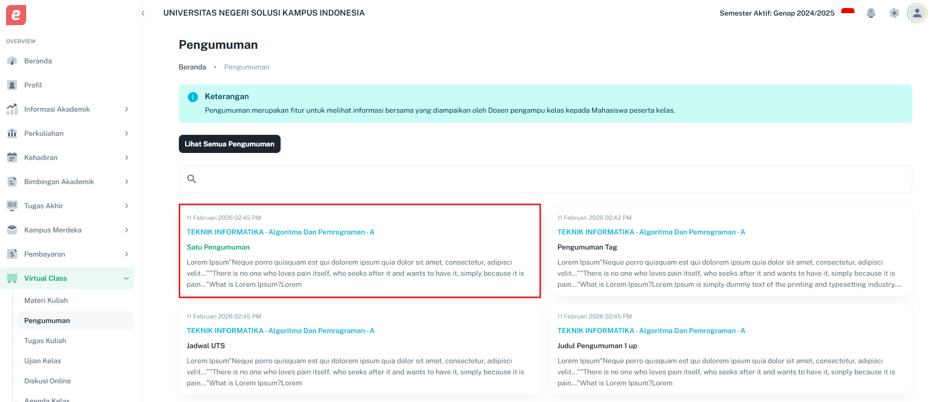 Pengumuman Card Detail