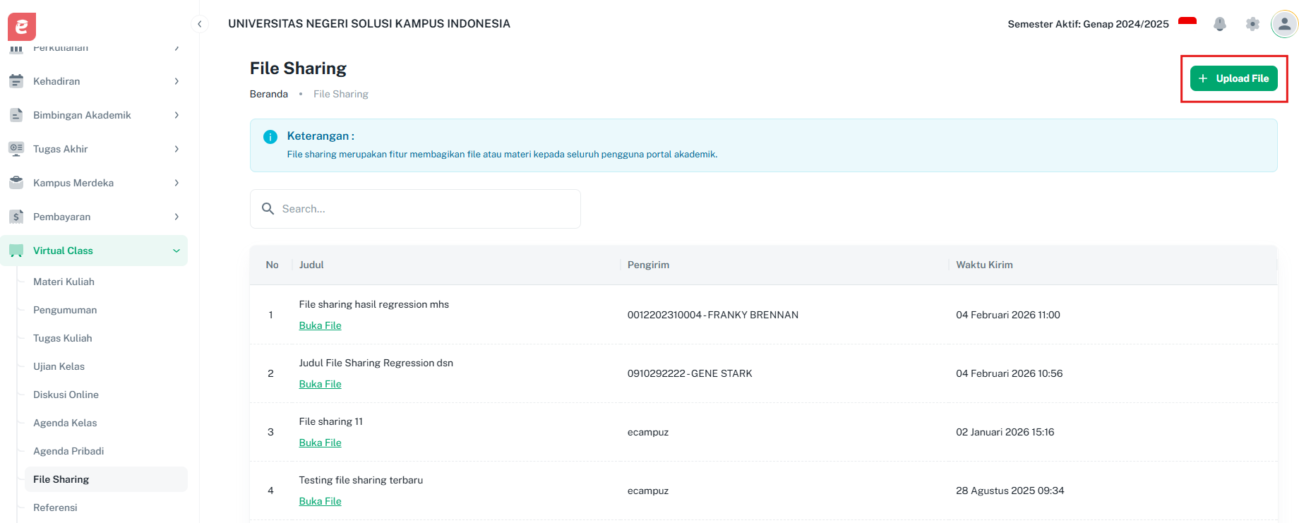 File Sharing Upload File