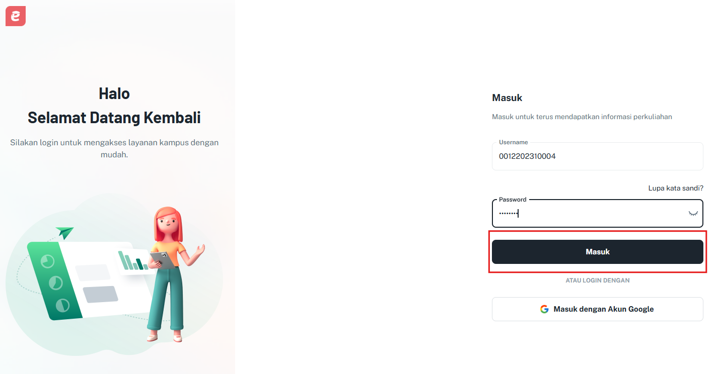 Login Isi Tombol Masuk