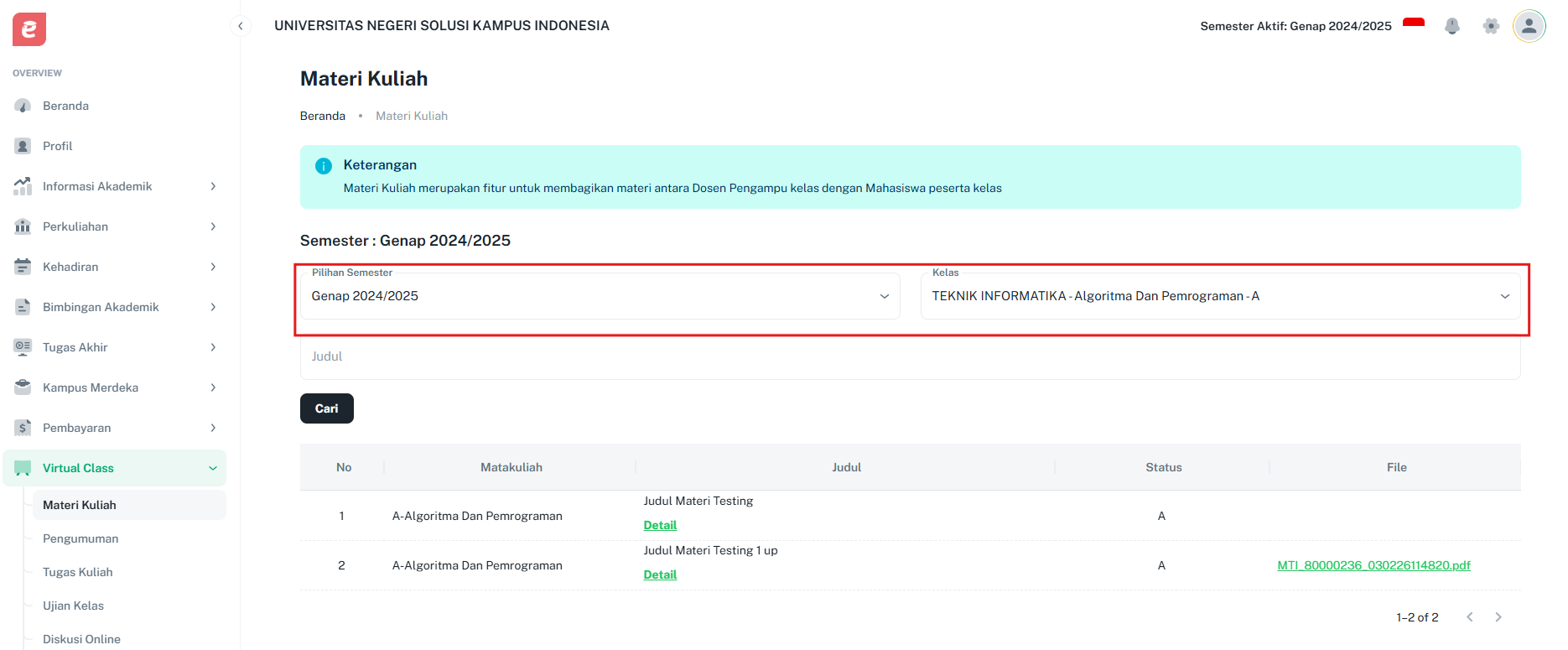 Materi Kuliah Filter