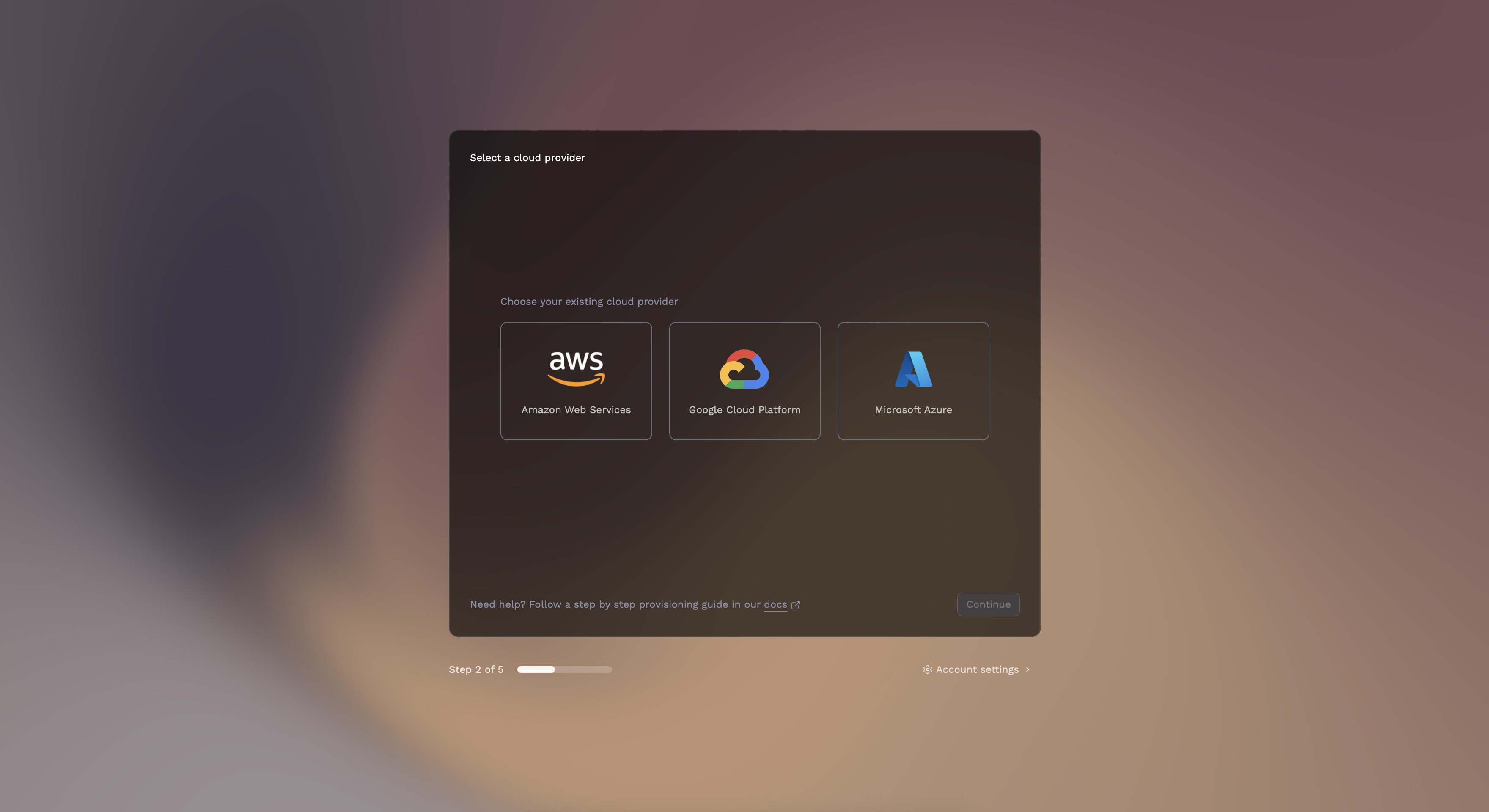 Cloud provider selection
