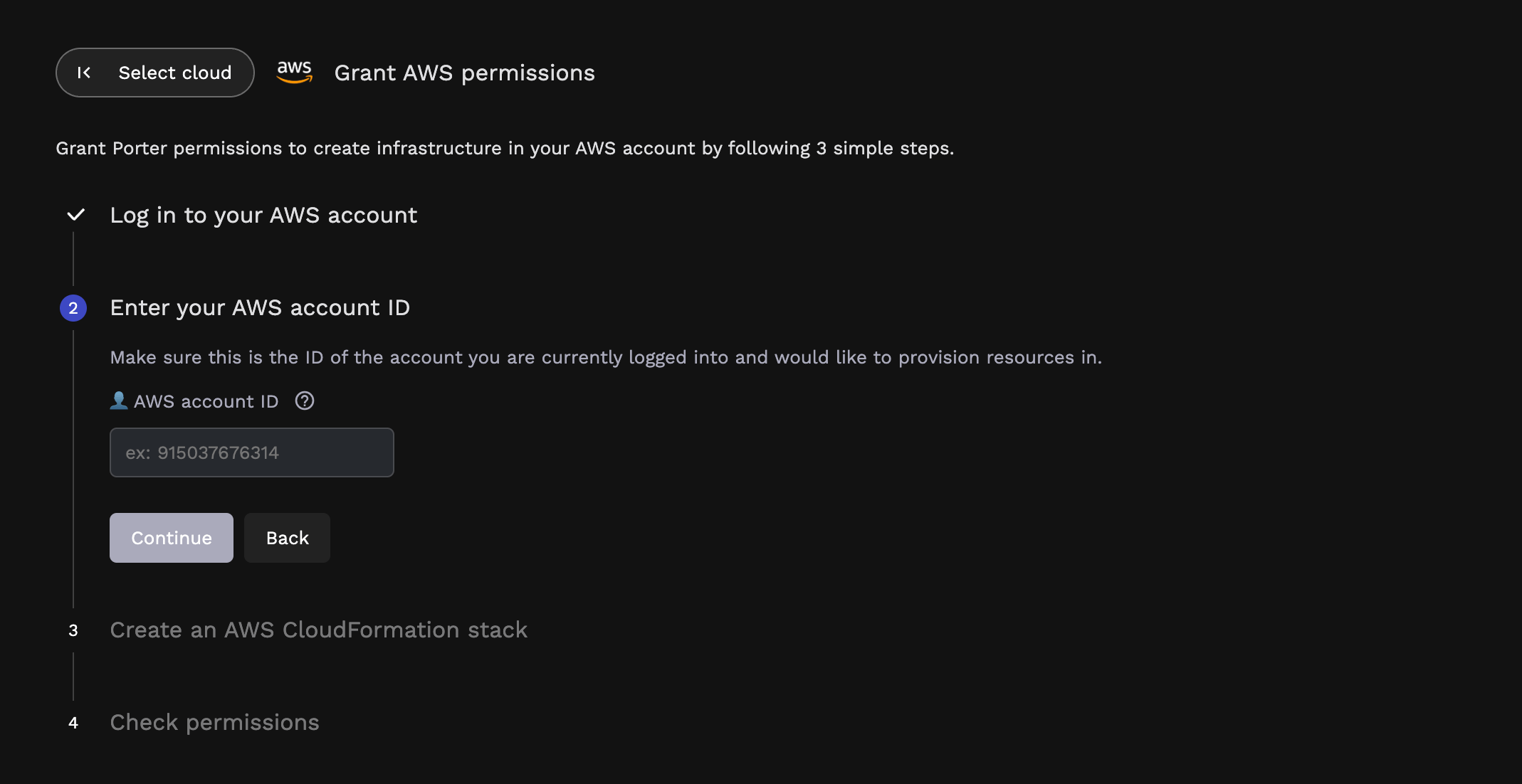 Cloud Formation 3 steps