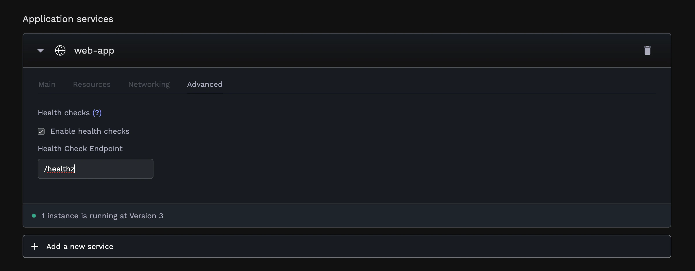 Health Check Configuration