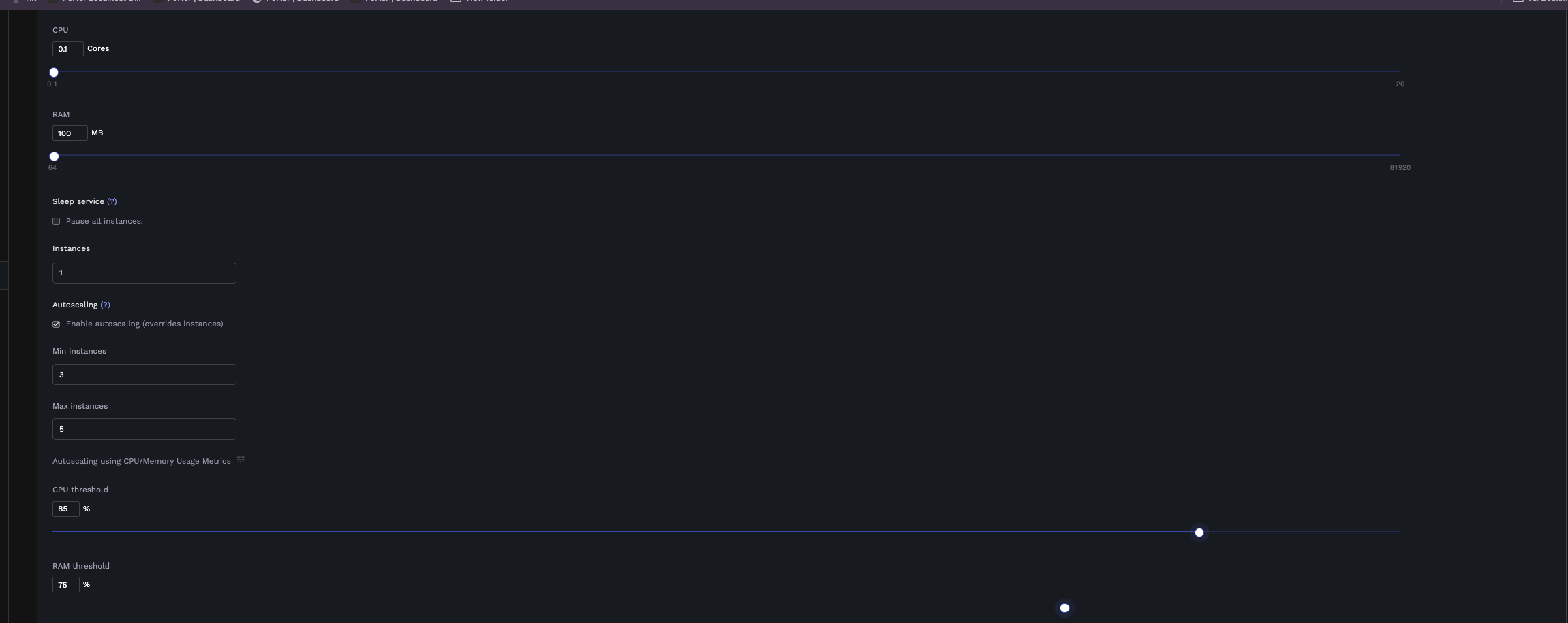 Autoscaling replicas