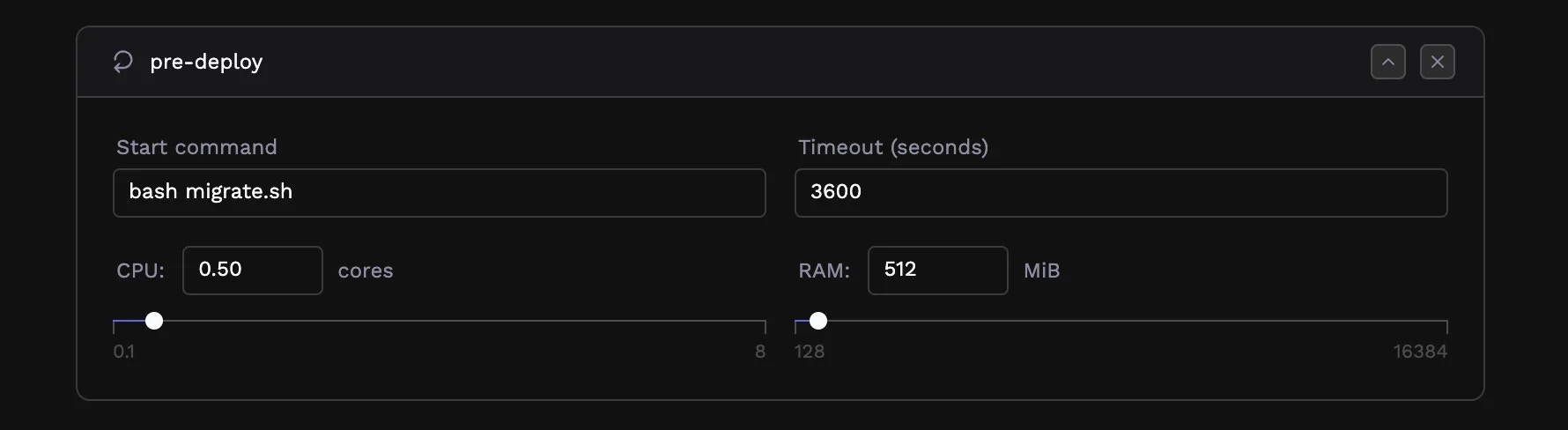 Pre-deployment job configuration