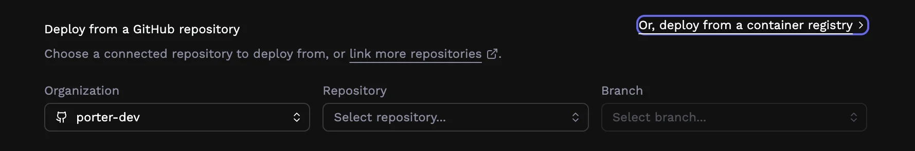 Container registry link