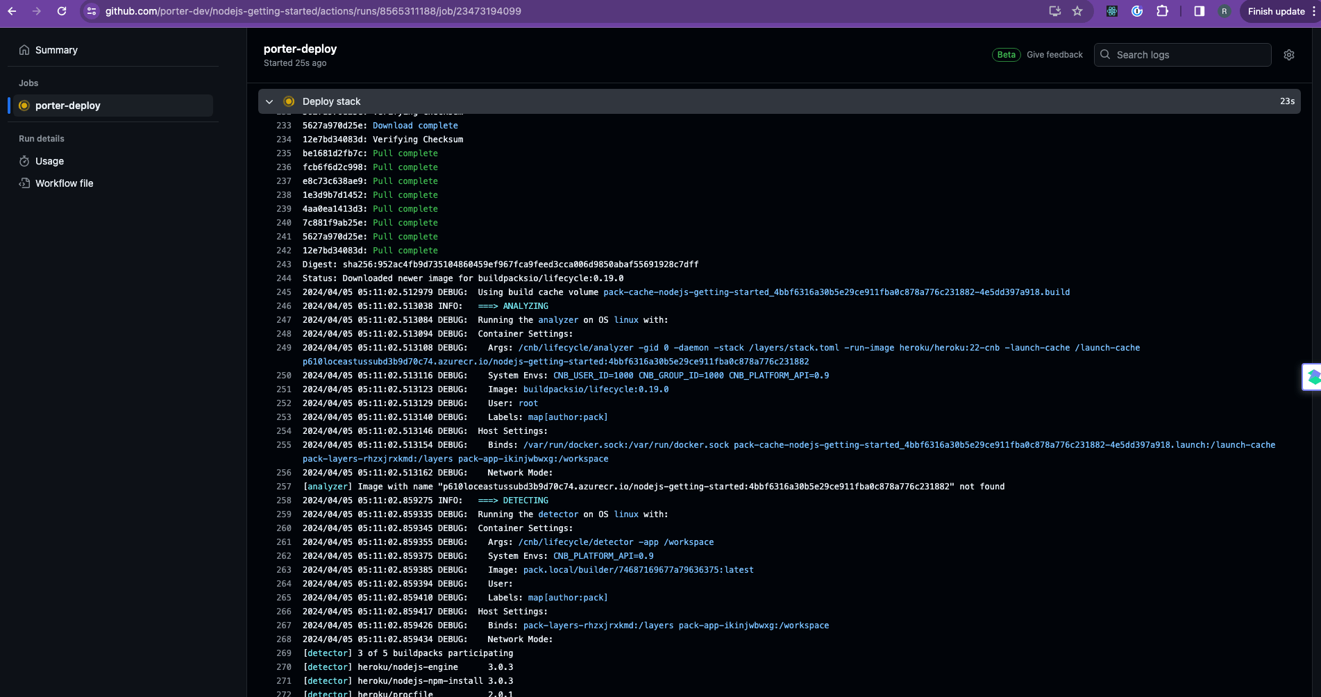 12-github-action-build-logs