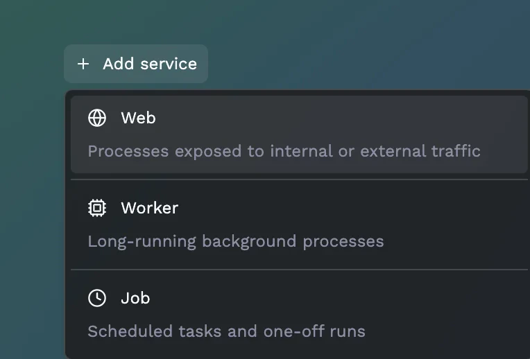 Service types