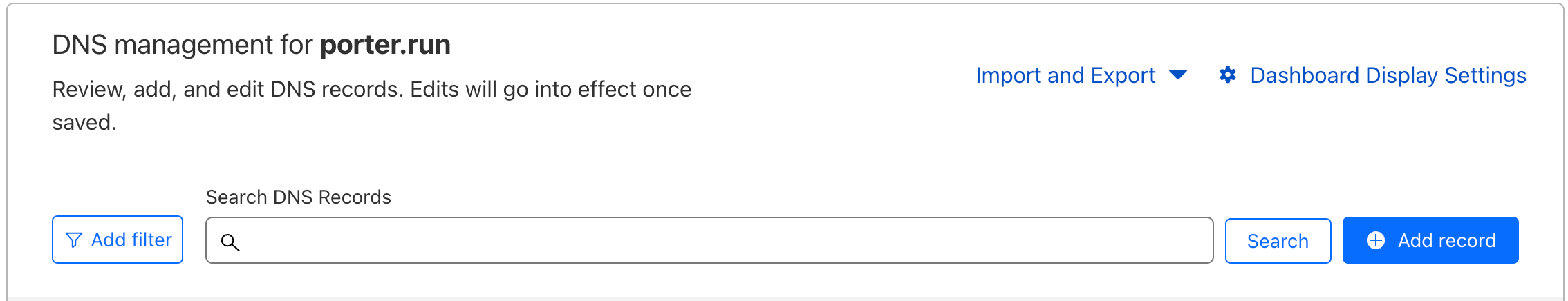 Add DNS Record