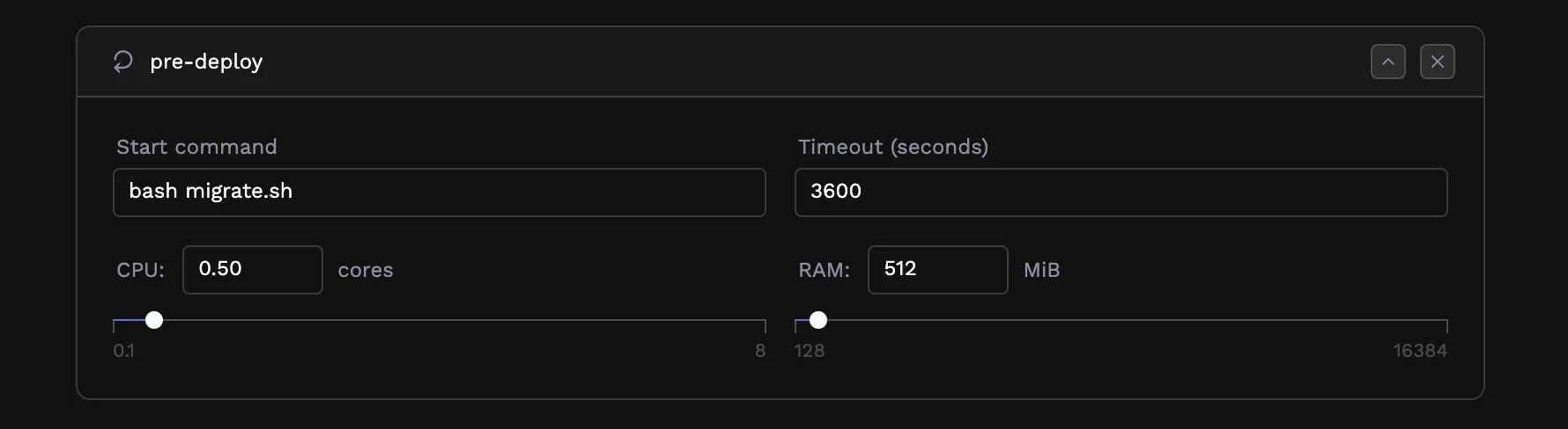Pre-deployment job configuration