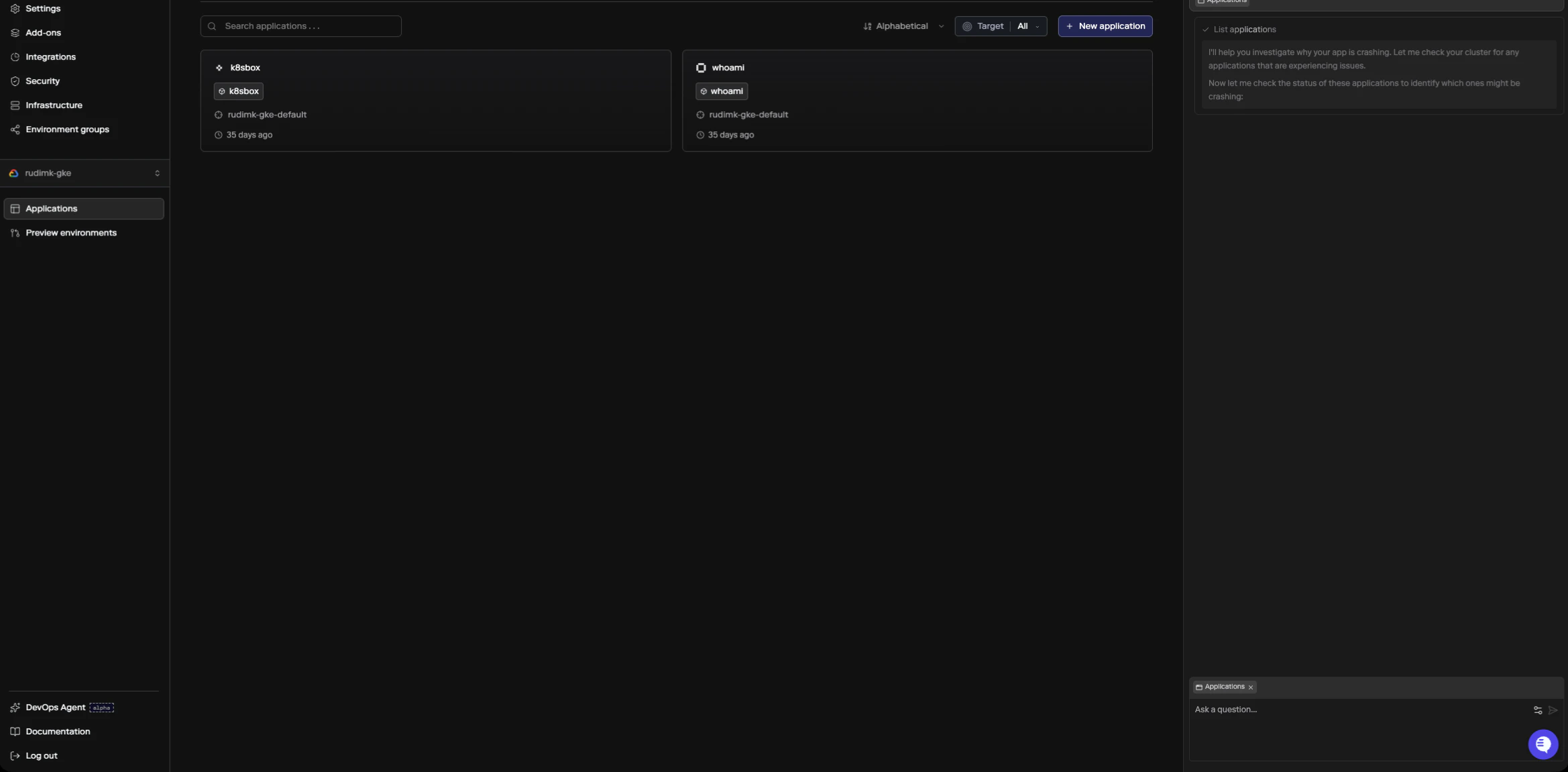 Agent investigating a question