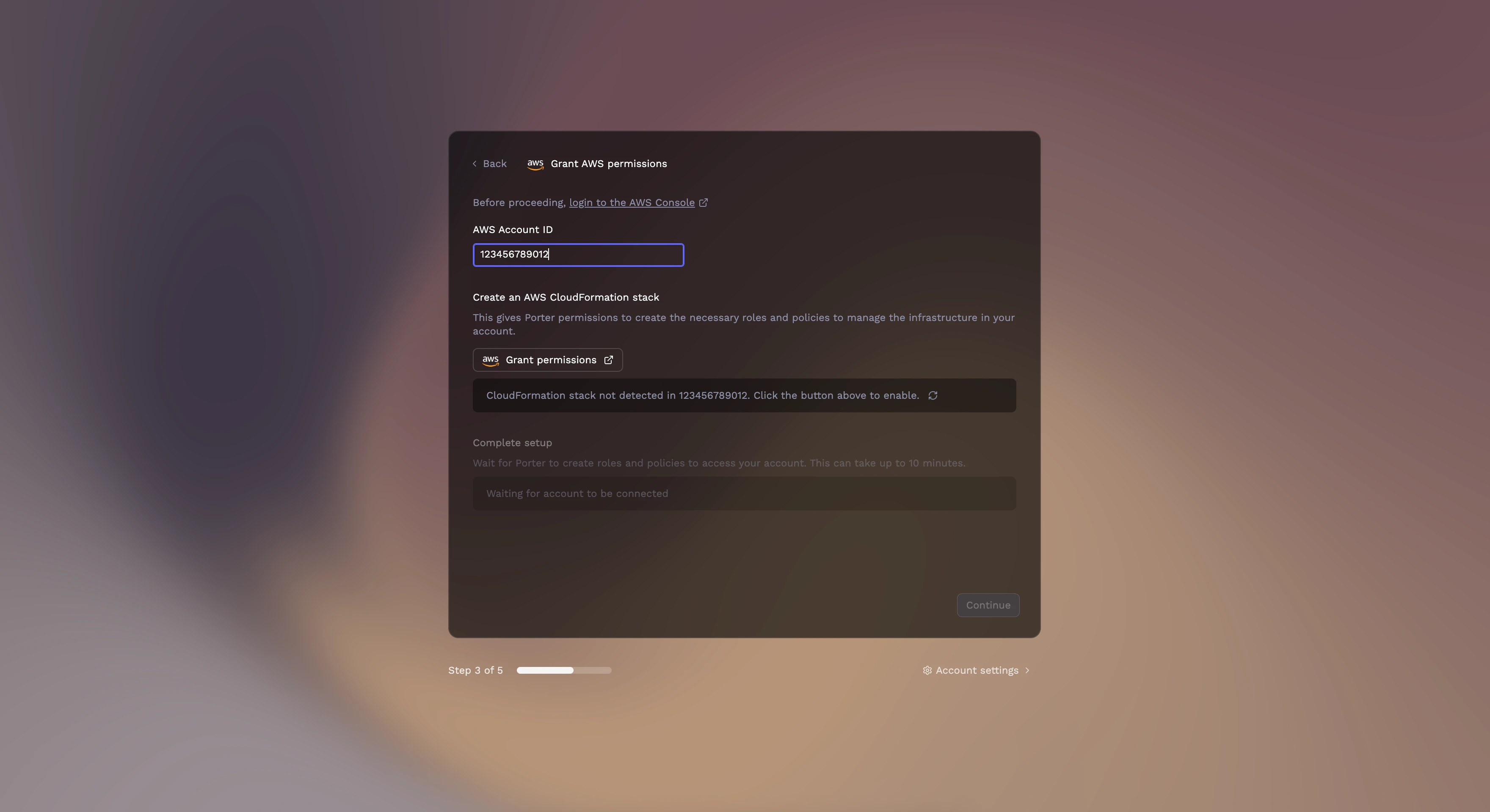 Create CloudFormation stack