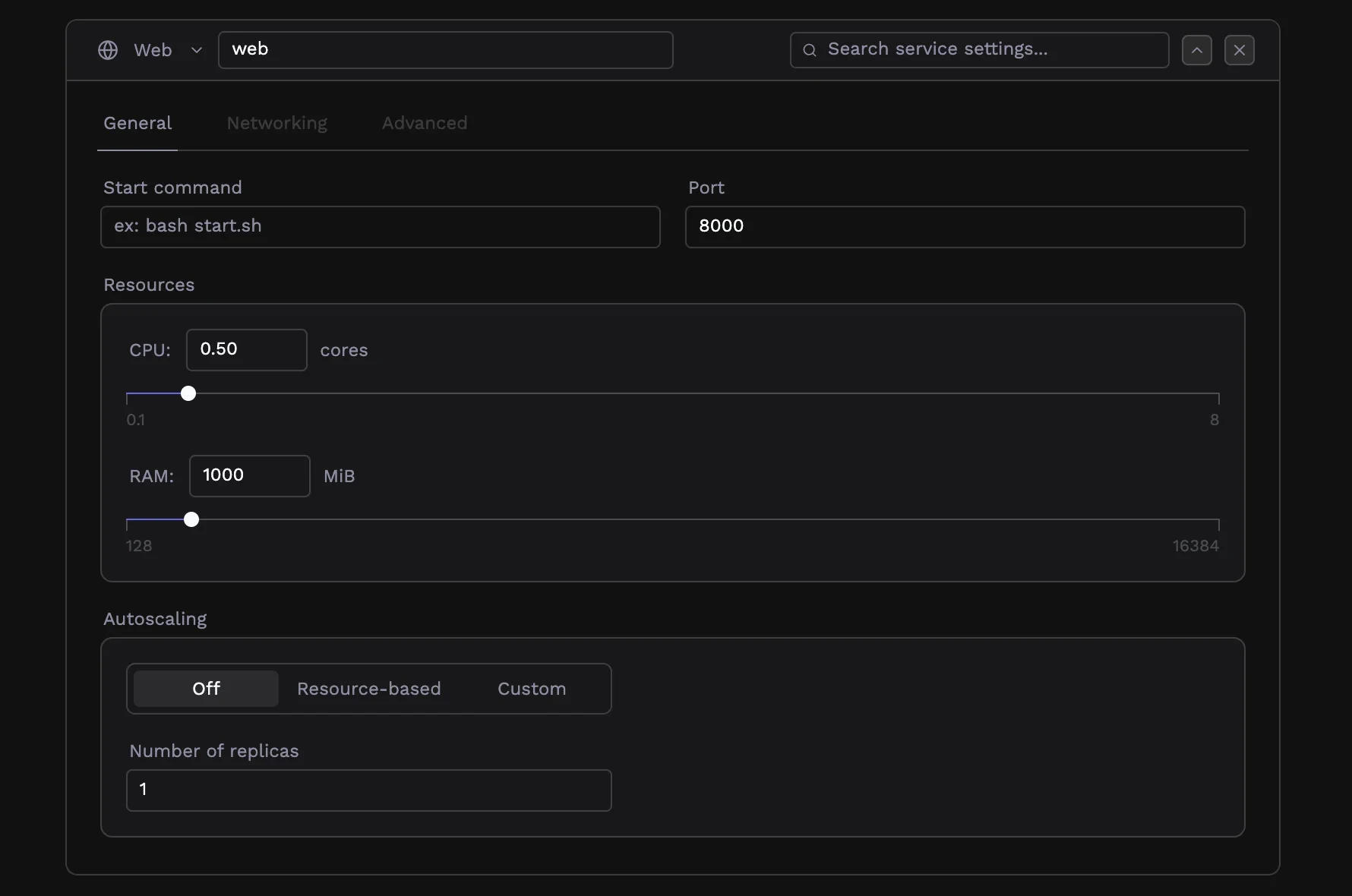Autoscaling Configuration