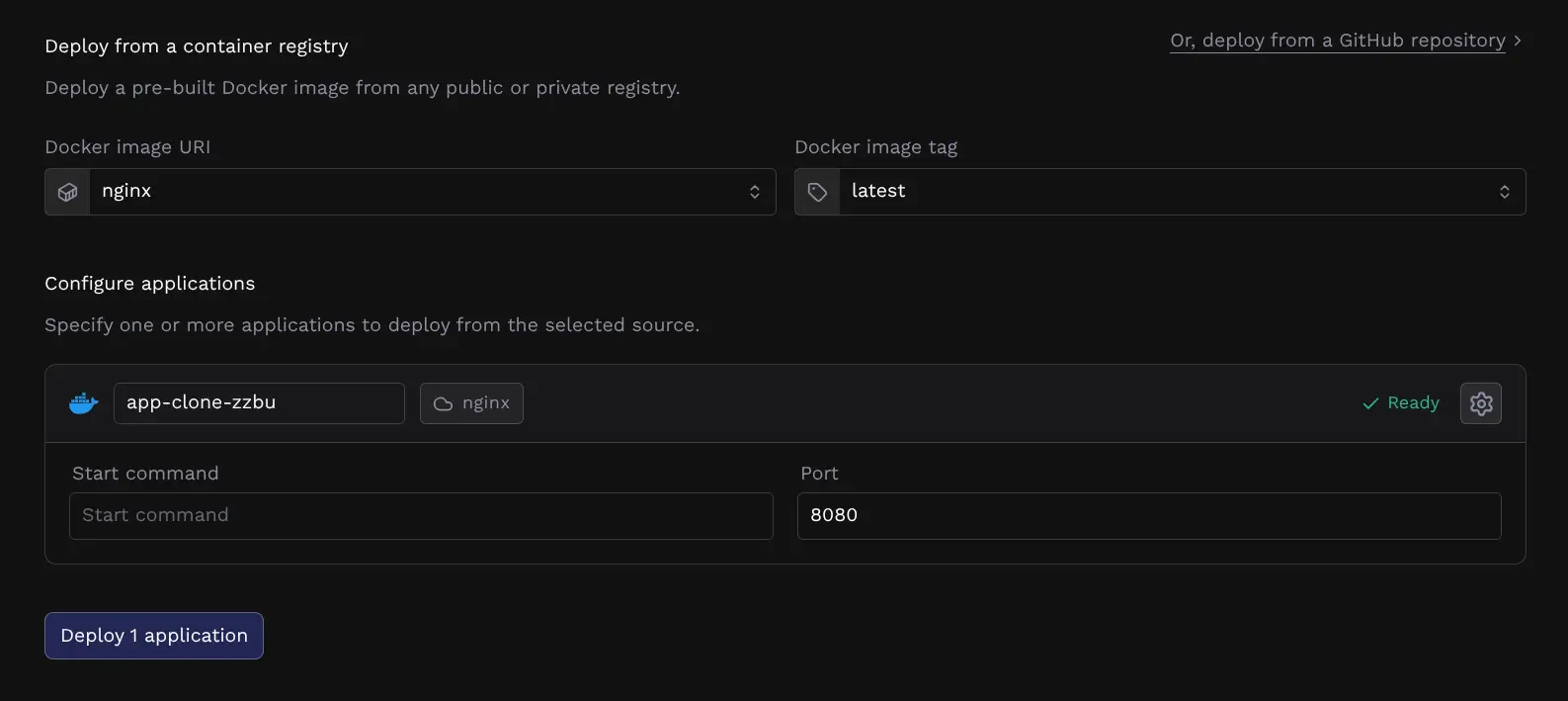 clone application settings