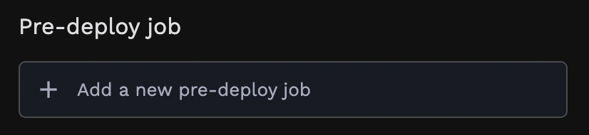 Add predeploy from UI