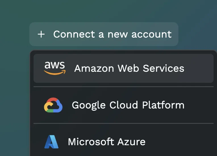 Cloud account connection
