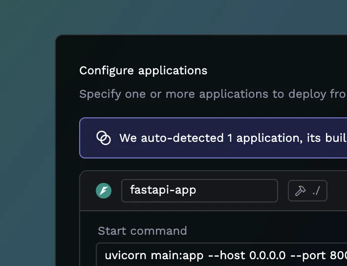 Configure applications