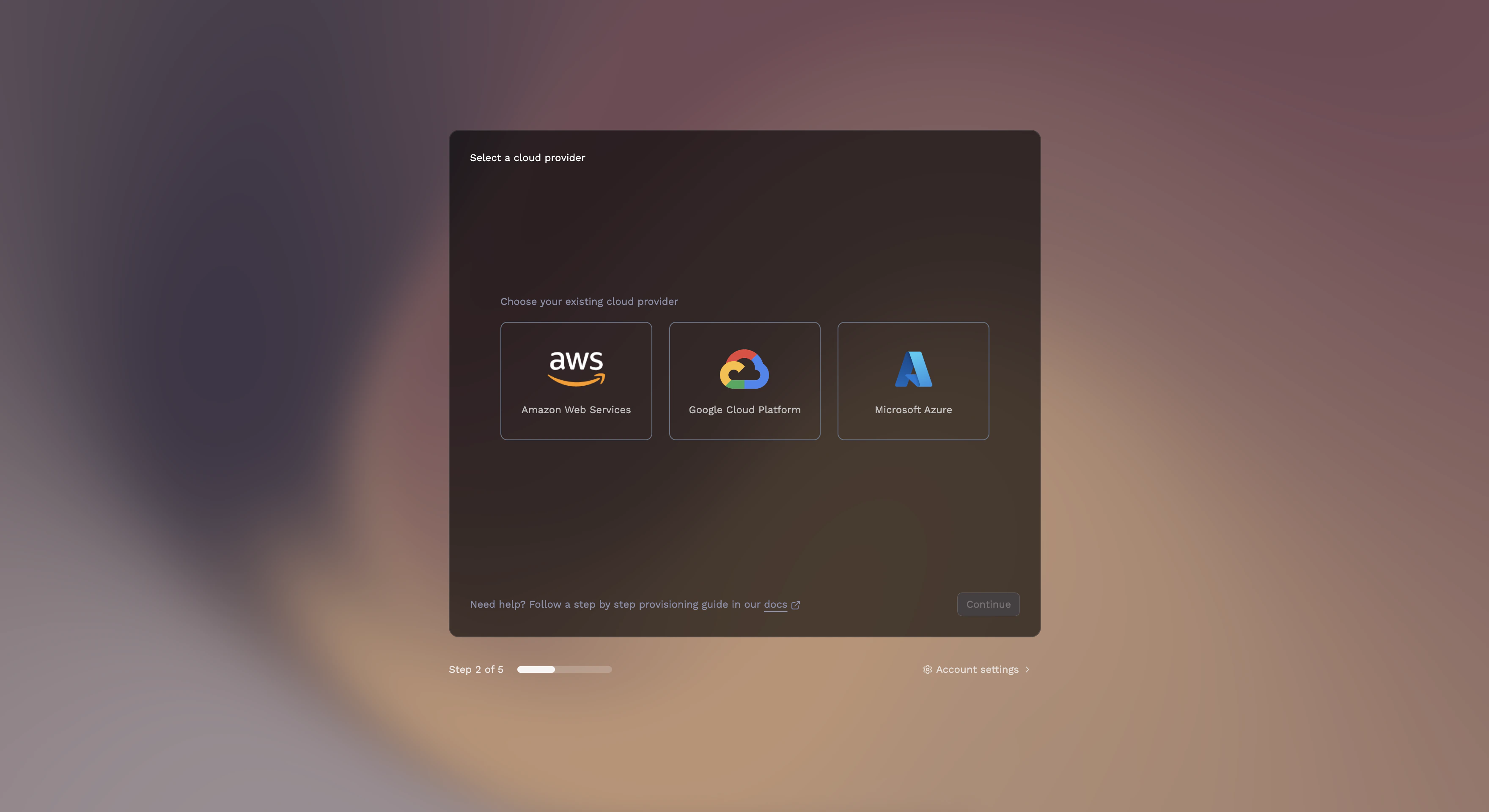 Cloud provider selection