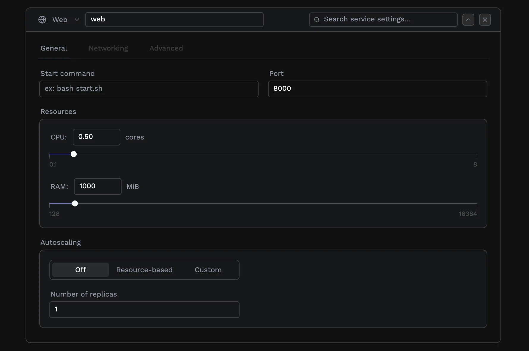 Autoscaling Configuration