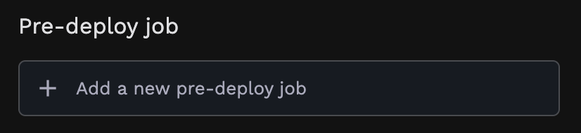 Add predeploy from UI