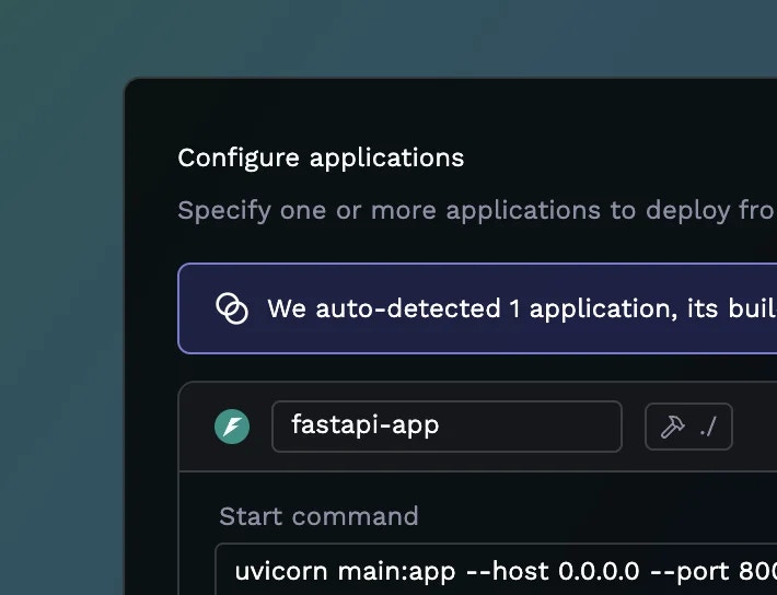 Configure applications