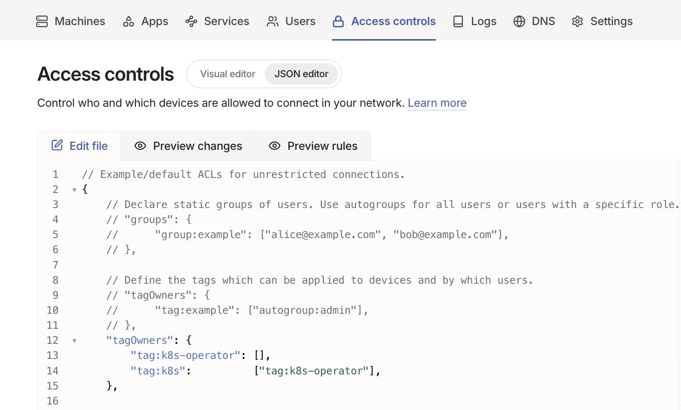 Tailscale Policy File