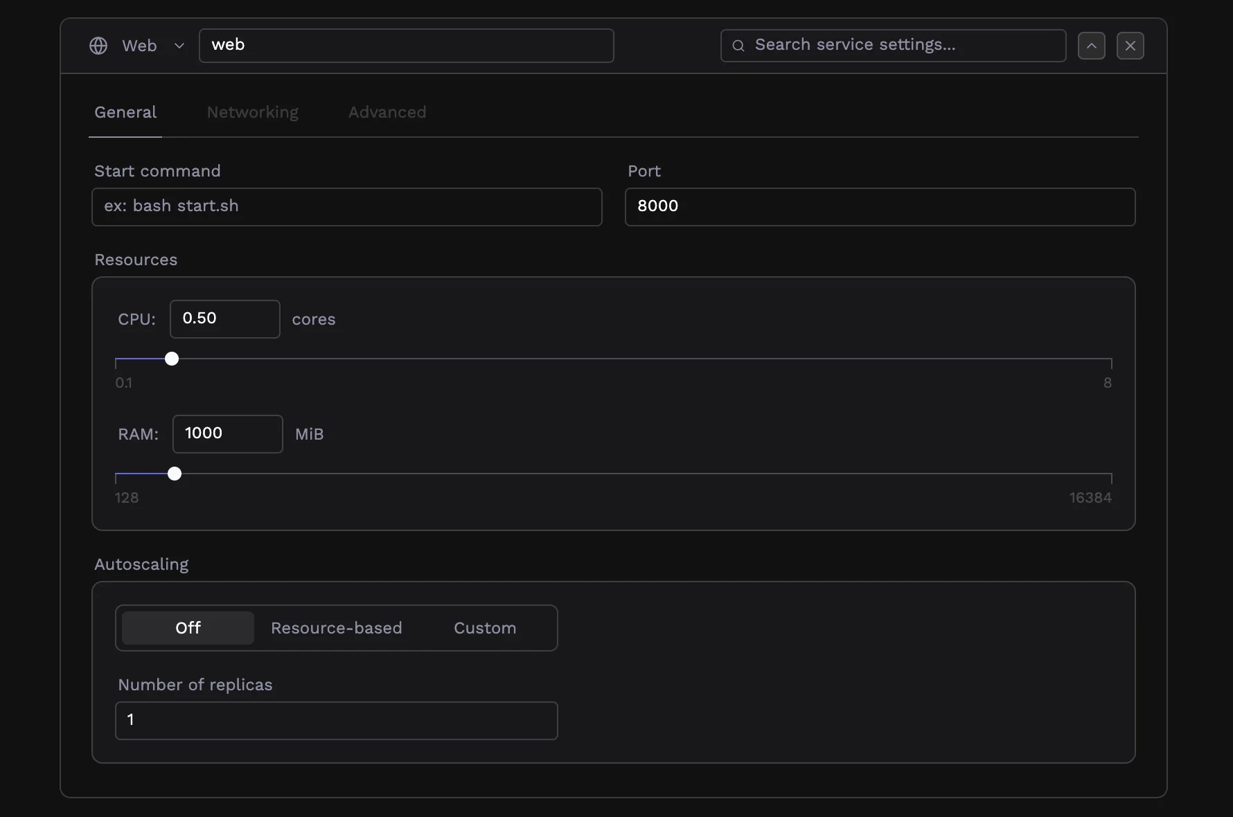 Autoscaling Configuration