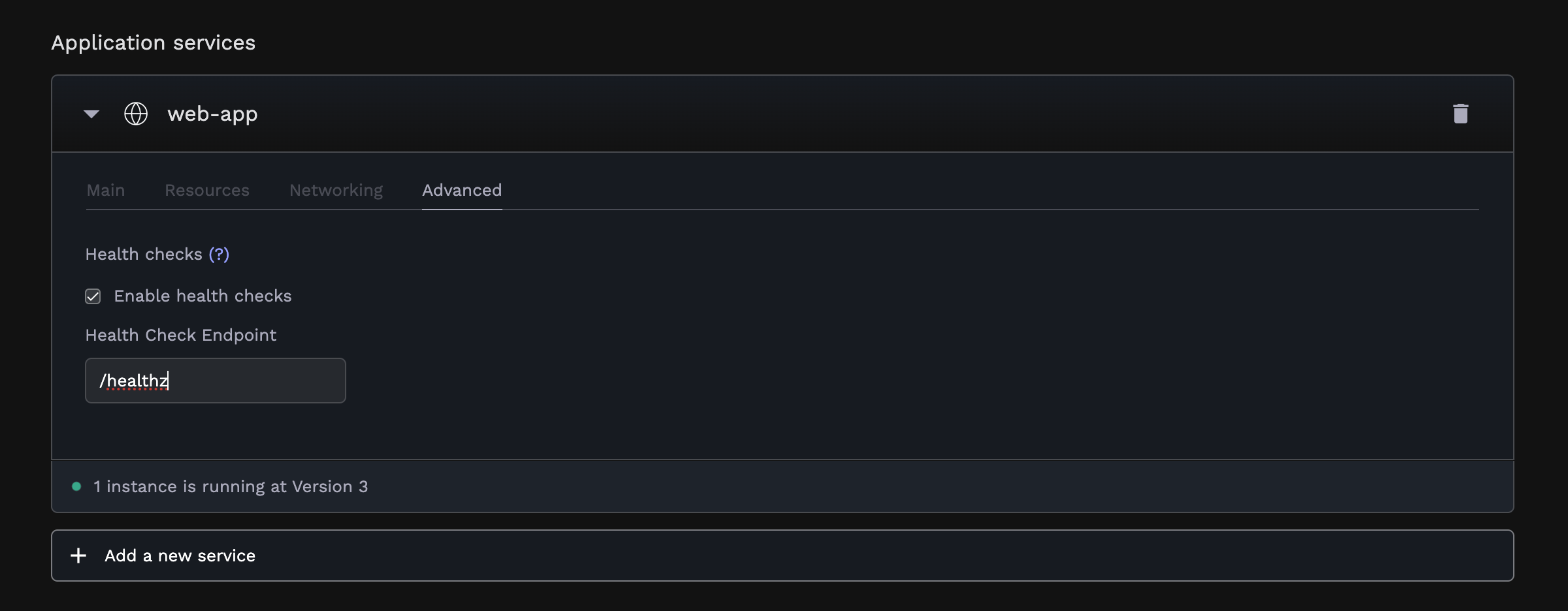 Health Check Configuration