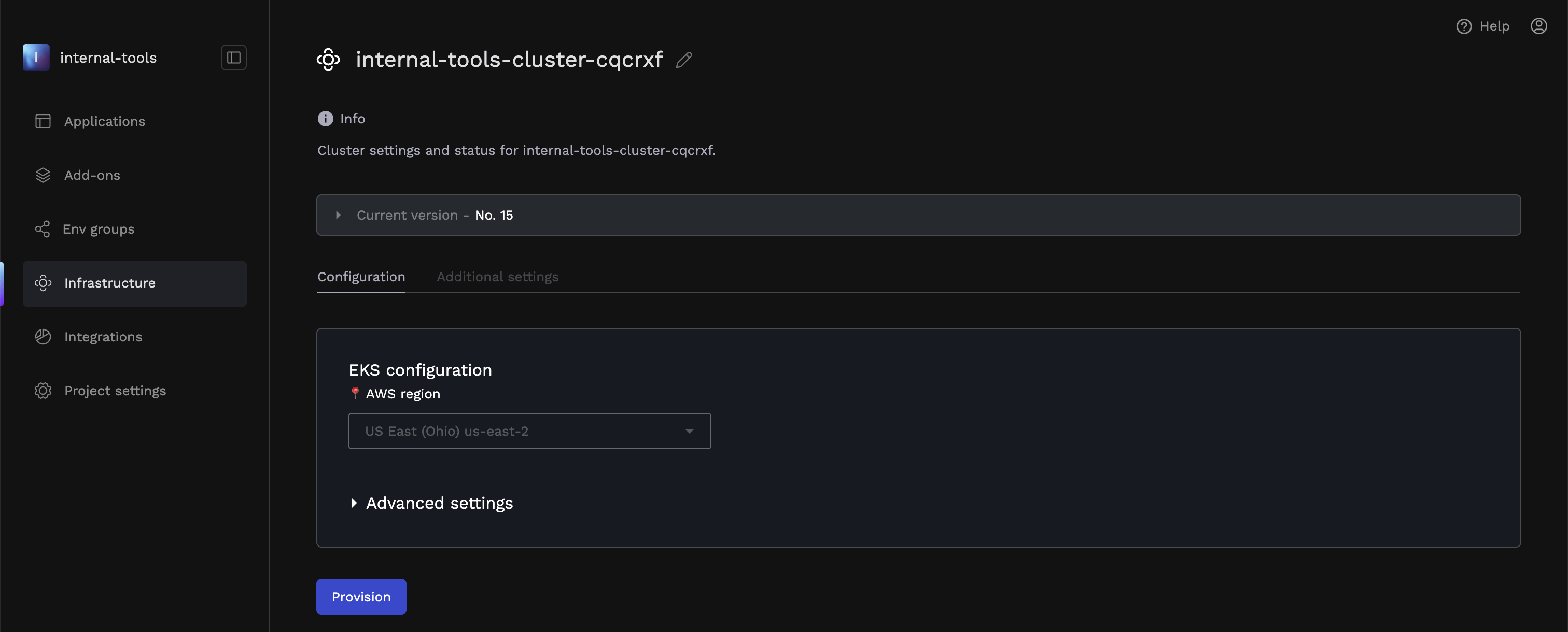 Provision Button