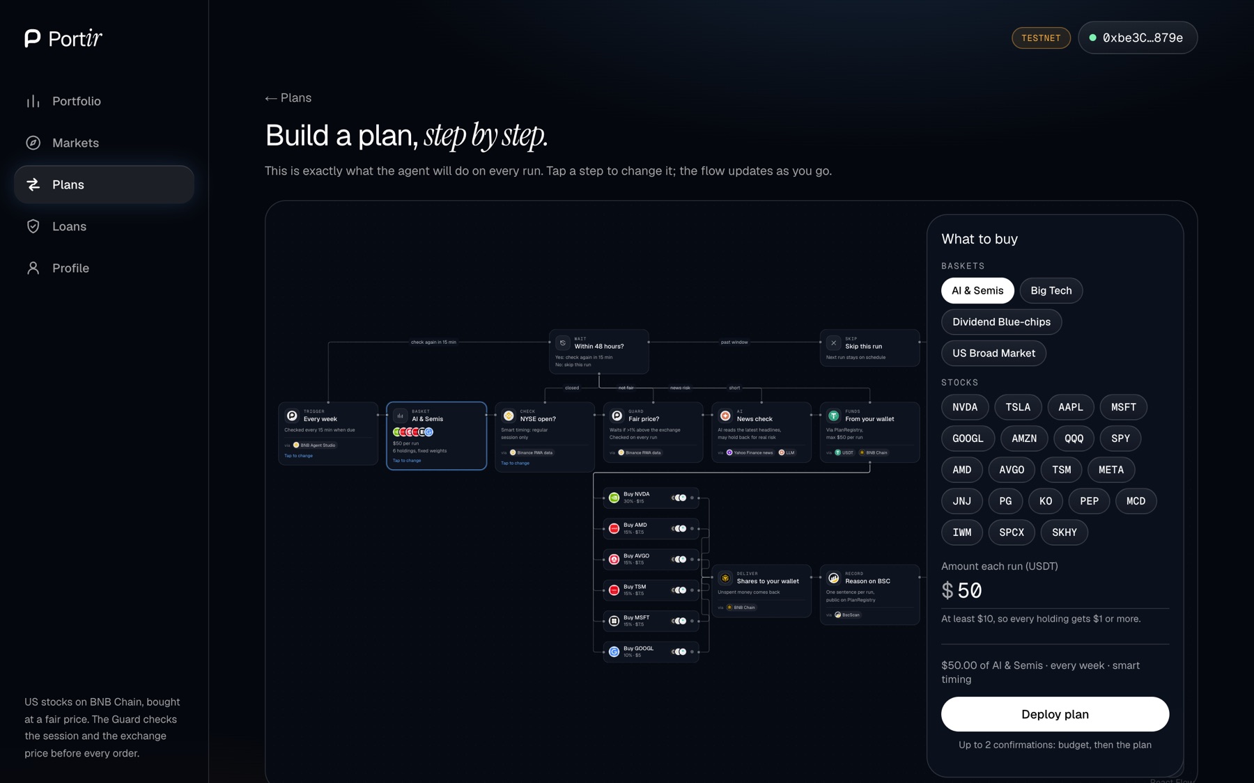 Build a plan step by step, right on the diagram