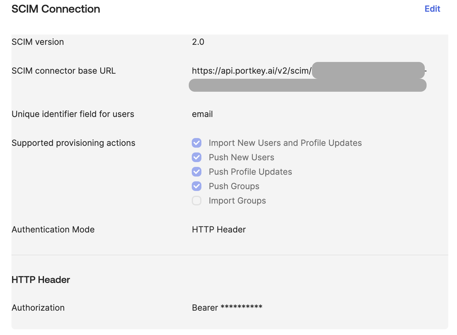 Provisioning Settings