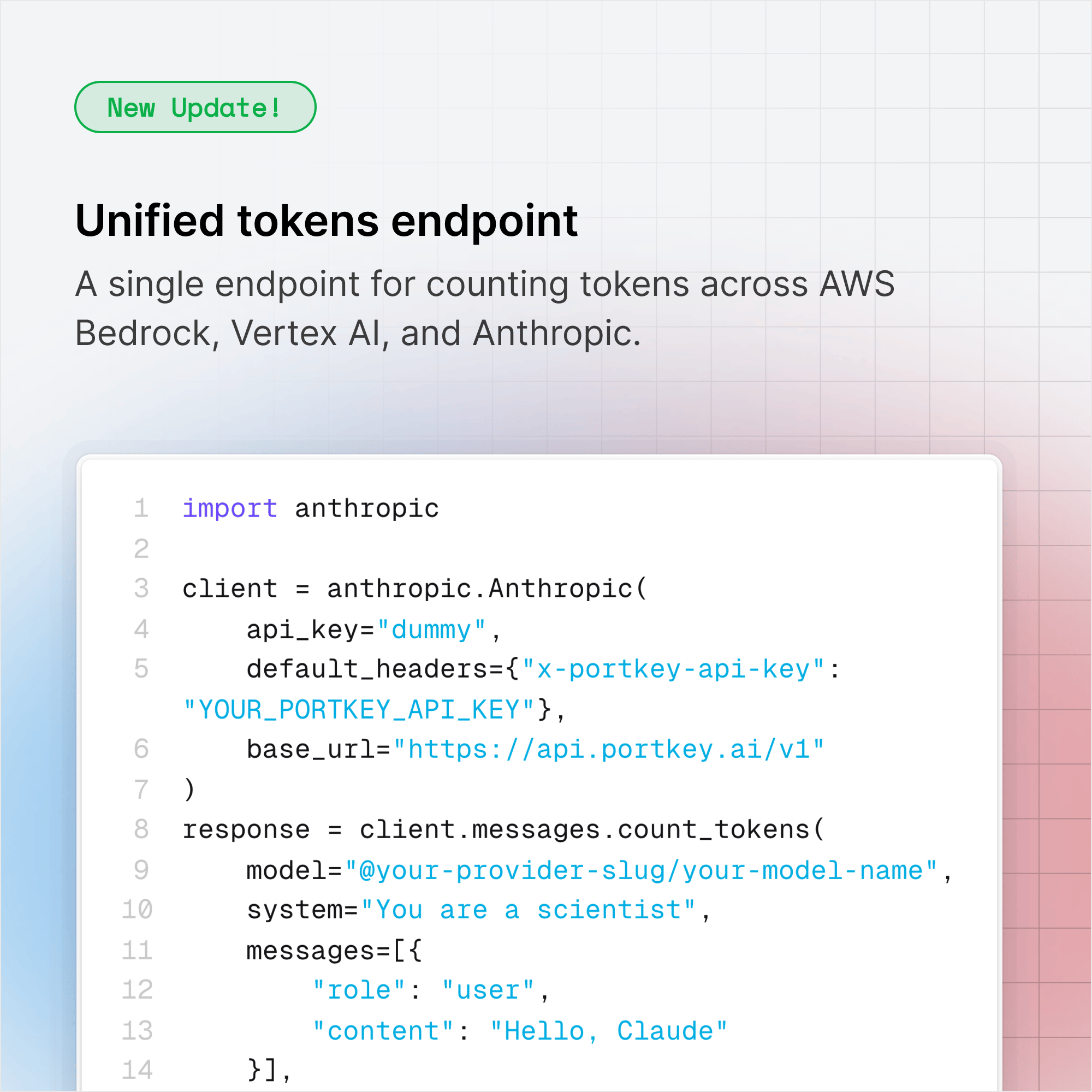 Unified Token Counting Endpoint