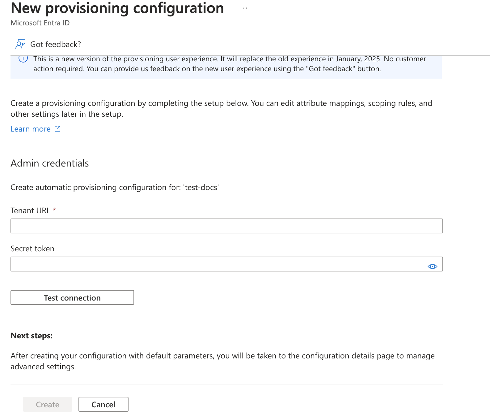 Provisioning Settings