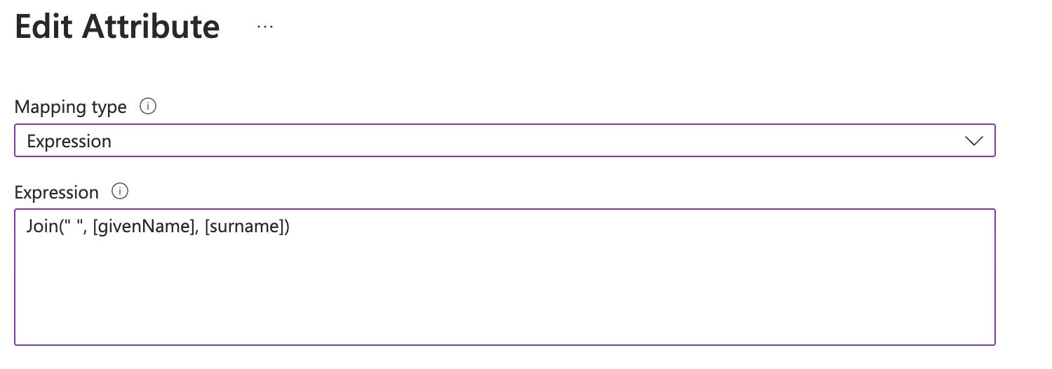 Update displayName Expression