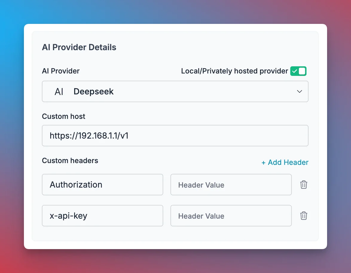 Model Catalog setup for private LLM