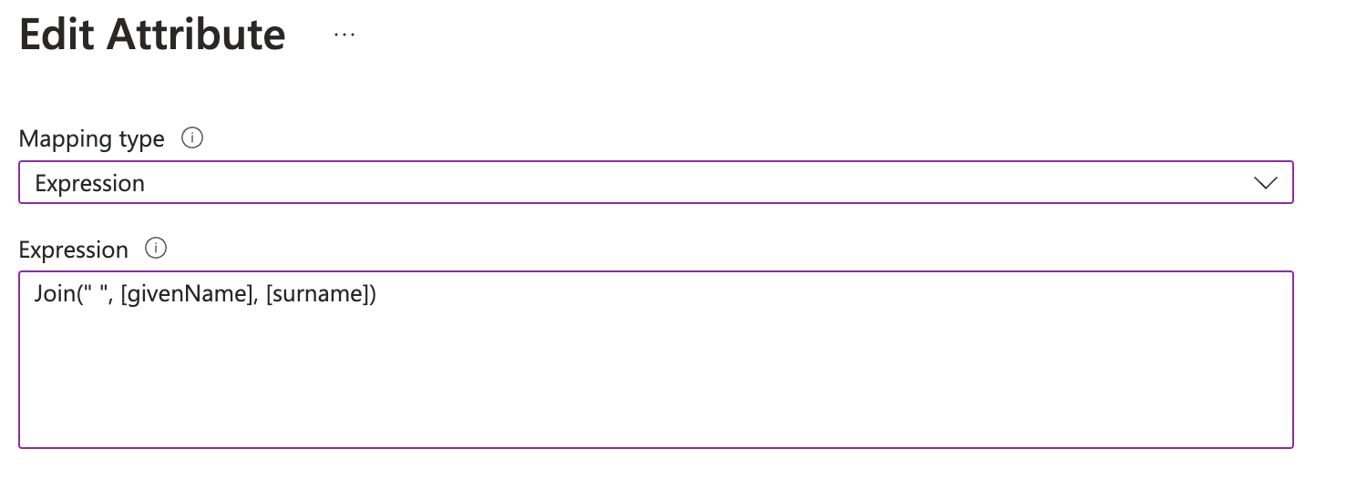 Update displayName Expression